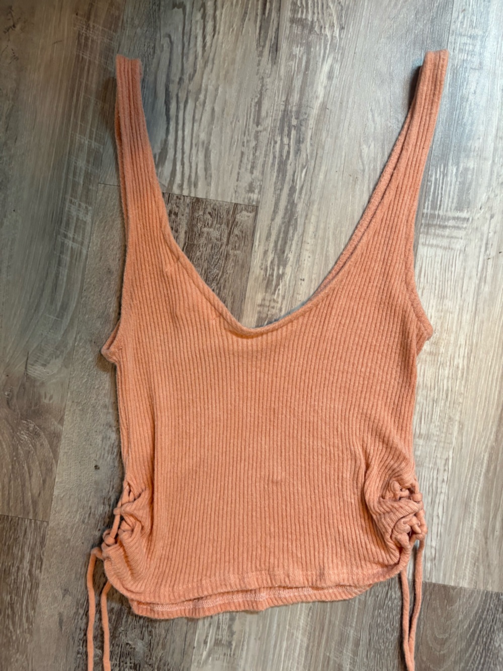 Urban Outfitters Ribbed Tank Top Peach Size M GUC - Picture 2 of 7